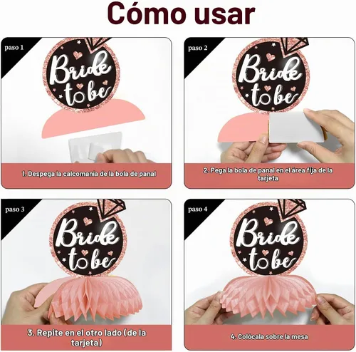Vista 6 de Decoraciones para despedida de soltera, centros de mesa de panal de abeja