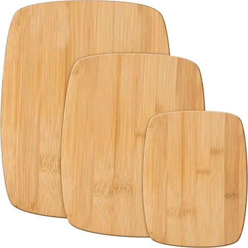 Vista 7 de Tabla de cortar de bambú con asas y ranuras para jugos, 12 x 9 x 0.47 pulgadas, tabla de cortar de cocina de madera carbonizada