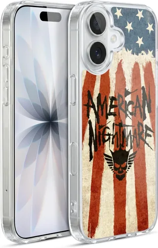 Vista 83 de Head Case Designs Funda de gel suave con licencia oficial de la WWE American Nightmare Flag Cody Rhodes Graphics compatible con Apple iPhone 7