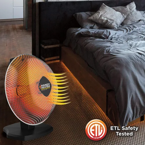 Vista 4 de Ontel Handy Heater Heatwave Calentador de Espacio Parabólico con Tecnología de Calentamiento Cerámico