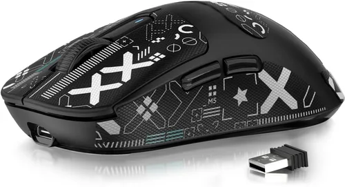 Vista 17 de ATTACK SHARK X3 Mouse inalámbrico para juegos, mouse ergonómico de computadora de 49g, sensor óptico PAW3395 de triple modo de 26K DPI, duración
