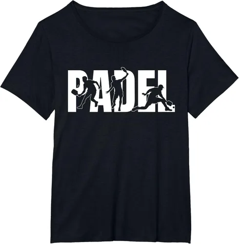 Vista 13 de Camiseta de regalo para amantes de los deportes con silueta de padel