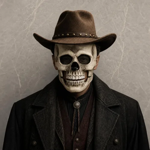 Vista 6 de Máscara de calavera de Halloween con mandíbula movible aterrador