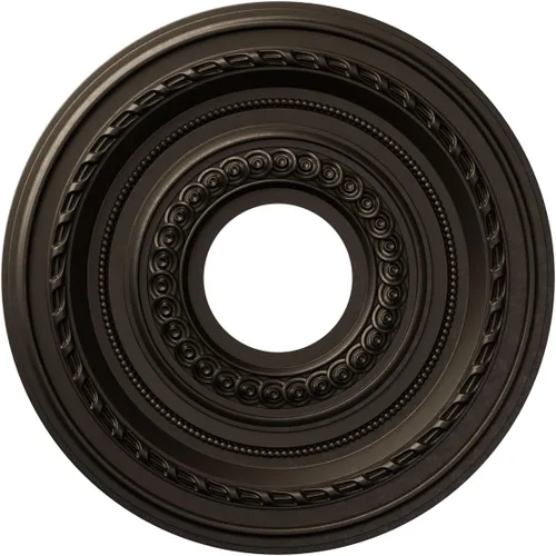 Vista 85 de Ekena Millwork CMP10CO Cole Medallón de techo de PVC termoformado (se adapta a toldos de hasta 4 1/4"), 10 "OD x 3 1/2" ID x 3/4" P