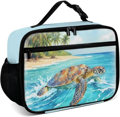 Vista 35 de Lonchera reutilizable con diseño a cuadros y negro y blanco con aislamiento, bolsa de almuerzo para comida y comida, bolsa de mano para mujeres