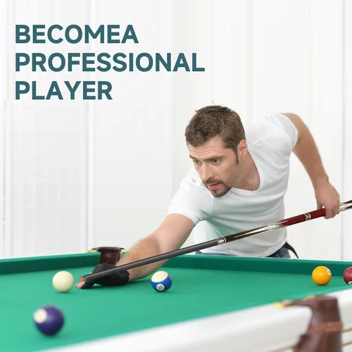 Vista 6 de HomeSeason Carbon Fiber Pool Cue 58" with Leather Bag Extender Extension Rod Professional Pool Stick 4-Layer Tip Low Deflection Cue Stick, 3 *