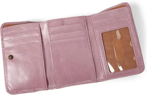 Vista 3 de HOBO Jill - Cartera triple para mujer, cierre de solapa a presión y forro de poliéster estampado, cartera compacta y práctica
