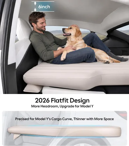 Vista 2 de Wigoo Colchón de aire Flatfit 2026 para Tesla Modelo Y 2020-2026,