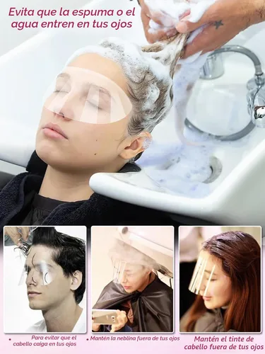 Vista 5 de EBANKU Viseras de ducha para protección facial, 50 unidades, viseras de plástico para la cara, protector para pestañas, protector para maquillaje