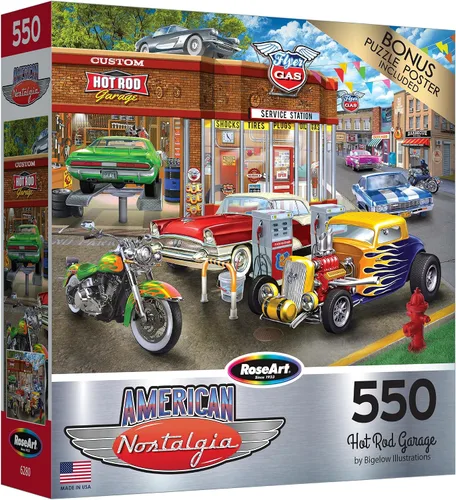 Vista 9 de RoseArt - American Nostalgia - American Grill - Rompecabezas de 550 piezas para adultos