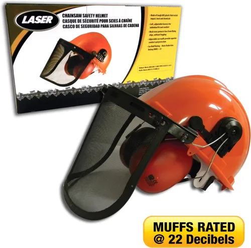 Vista 2 de Laser Casco de seguridad de motosierra - en caja