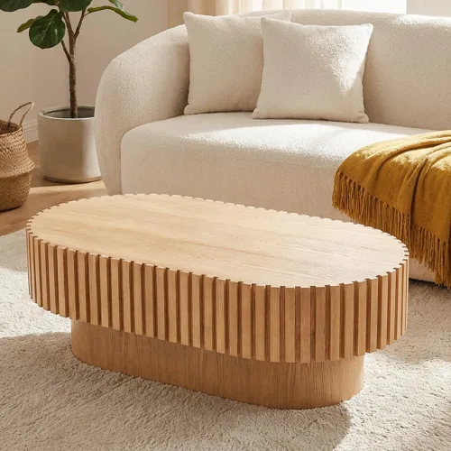 Vista 39 de Mesa auxiliar cuadrada de 31.52 pulgadas con almacenamiento, ratán natural y cuerda de cáñamo, función ajustable, mesa central vintage de granja