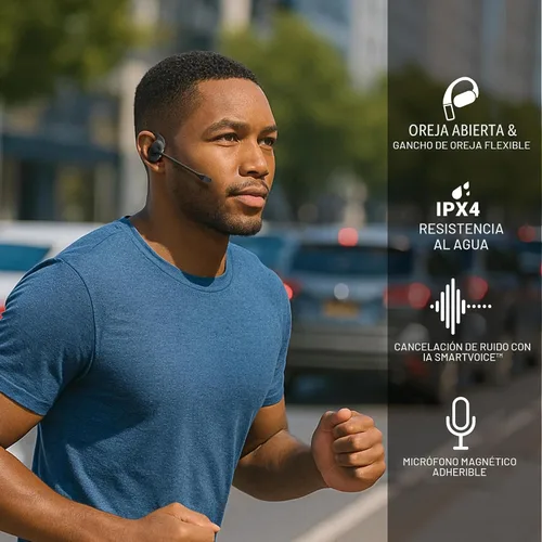 Vista 7 de Emerson NoiseZero Auriculares inalámbricos de oreja abierta con micrófono ENC, audio enfocado en la privacidad para llamadas claras, auriculares
