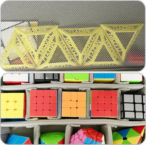 Vista 3 de Speed Cube - Funda para Shashibo/Rubik/Jurnwey/Roxenda Toy (azul) Storage Travel Holder for Cube Puzzle Travel Game, Hard Bag for