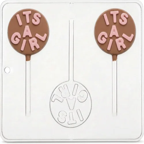 Vista 4 de It's a Girl Chocolate Candy Mold Baby Shower 692