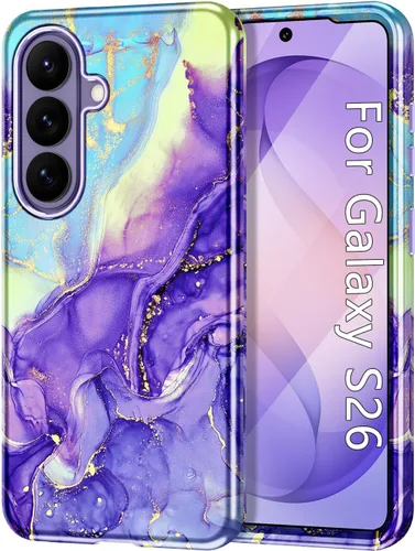 Vista 79 de Btscase para Samsung Galaxy S25, [Probado contra caídas de grado militar] Funda protectora de diseño de patrón de mármol, resistente, delgada
