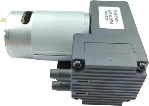 Vista 2 de 555 Mini bomba de aire de vacío DC12V 10L/M -80KPa Bomba de diafragma de succión de presión negativa Inflador de flujo grande de alta presión