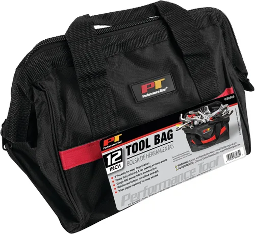 Vista 4 de Performance Tool W88985 - Bolsa de herramientas resistente con 3 bolsillos, tela de 600 denier y parte inferior reforzada para máxima durabilidad
