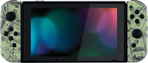 Vista 9 de eXtremeRate - Placa trasera para Nintendo Switch Console, NS Joycon con carcasa de mando de mano con botones de juego completo, carcasa de repuesto