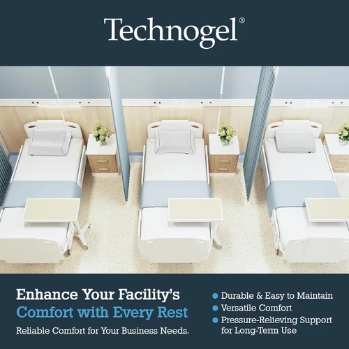 Vista 4 de Technogel Anatomic - Almohada de gel refrescante – Cojín ergonómico de gel con ajuste cervical de doble nivel (5.5 y 4.5 pulgadas), núcleo de espuma