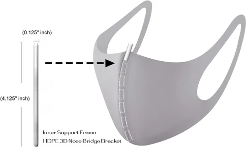 Vista 2 de Paquete de 4 máscaras faciales deportivas con capas de spandex para niños