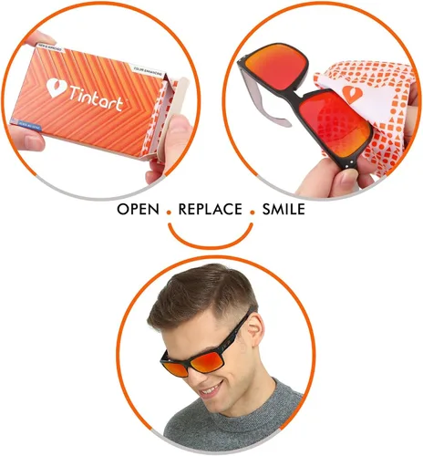 Vista 7 de Lentes de repuesto compatibles con Oakley Juliet Polarized Etched-Fire Red
