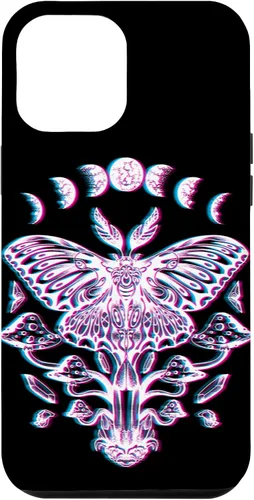 Vista 25 de Funda Glitch para iPhone 15 Glitch Lunar Moth Fases Cristales Setas