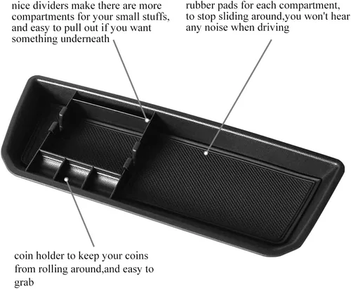 Vista 2 de Compatible con VW Volkswagen Atlas/Atlas Cross Sport 2018 2019 2020 2021 2022 2023 Organizador de tablero interior con soporte para teléfono