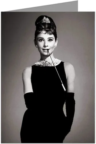 Vista 4 de 12-Audrey Hepburn fotos surtidas de sus películas, es decir, sabrina, desayuno en Tiffany's, vacaciones romanas, cara divertida, tarjetas de notas