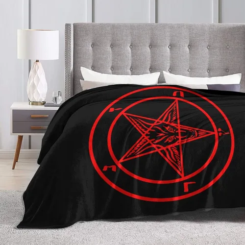 Vista 9 de Baphomet Satan Symbol - Manta térmica, ligera, súper suave y cálida para todas las estaciones, para sofás
