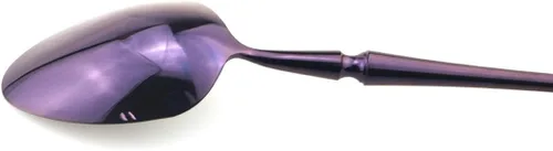 Vista 8 de JASHII Juego de cubiertos de acero inoxidable de 6 piezas, servicio para 1 juego de vajilla de cocina, elegante juego de vajilla morada, cuchillo