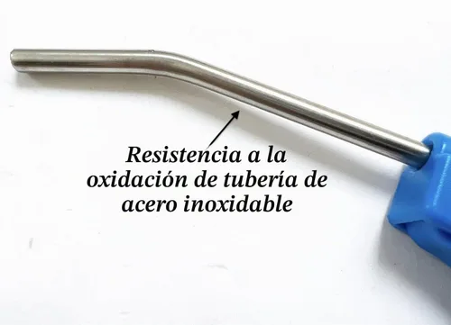 Vista 4 de SANFU Pistola de aire de codo de acero inoxidable de 4 pulgadas con enchufe de latón de 1/4 pulgadas, herramientas de aire para compresor de aire