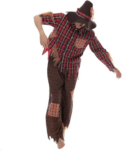 Vista 4 de EraSpooky Disfraz de espantapájaros de Halloween para hombre