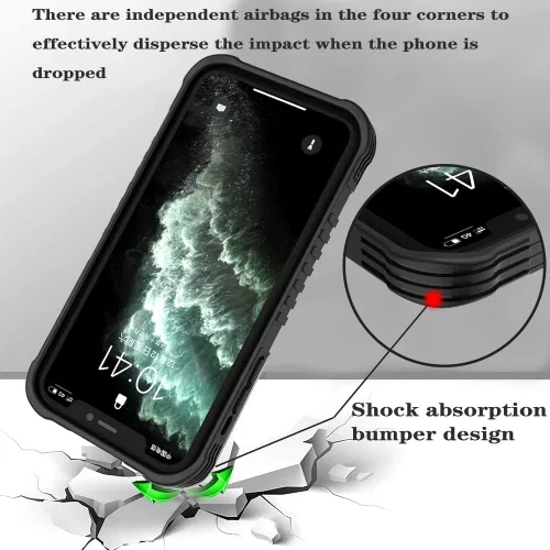 Vista 2 de Funda compatible con iPhone 13/14, a prueba de golpes, arañazos, diseño Kawaii de gato, color negro