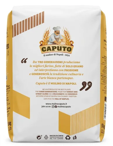 Vista 9 de Antimo Caputo Sémola italiana 11 LBS (11.0 lbs), harina de sémola fina molida, rimacinata para pasta fresca, pan, trigo duro, producto de Italia