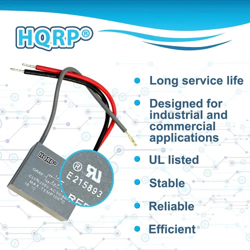 Vista 2 de HQRP Condensador compatible con ventilador de techo Hampton Bay 1uf+2uf de 3 cables con certificación UL Plus HQRP Coaster
