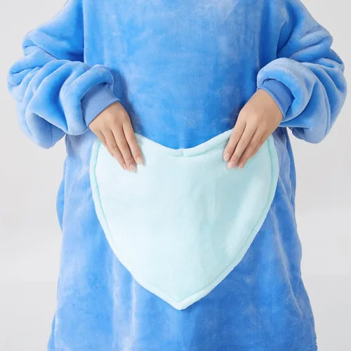 Vista 3 de Manta con capucha unisex de animales, manta cómoda y cálida con bolsillo, para niños