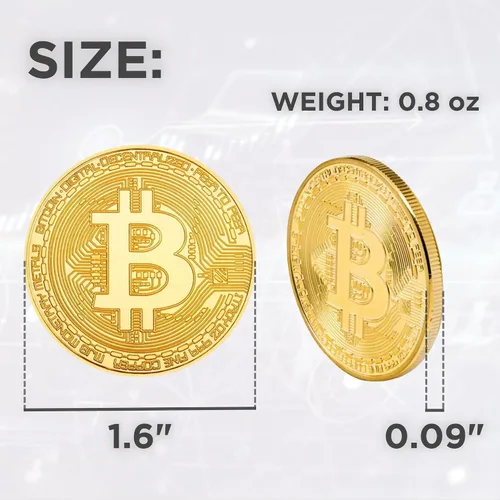 Vista 4 de Moneda de Bitcoin Edición de Coleccionista - Criptomoneda conmemorativa coleccionable en caja protectora de acrílico - Perfecta para entusiastas