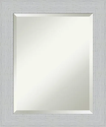Vista 8 de Amanti Art Espejo de baño azul para sobre el fregadero, espejo de tocador rectangular azul marino Shiplap de 24 x 20 pulgadas, marco de madera