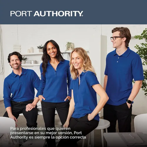 Vista 3 de Port Authority Polo Core Classic Piqué para mujer Negro profundo