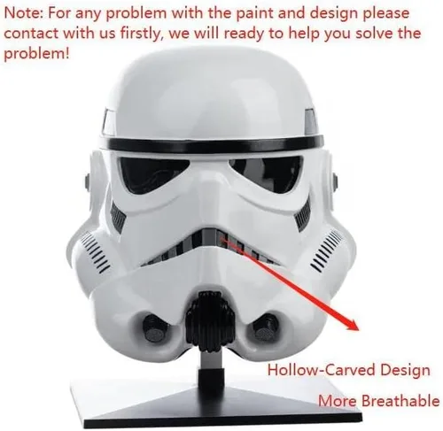 Vista 2 de Imperial Stormtrooper - Máscara de casco para adultos y niños, color negro