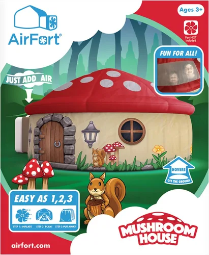 Vista 2 de El Original Patentado AirFort - Construye Un Fuerte en 30 Segundos, Fuerte Inflable para Niños, Tienda de Juego para 3-14 Años, Un Playhouse Donde
