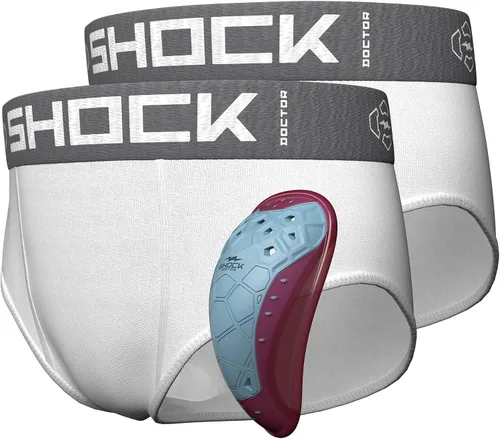 Vista 2 de Shock Doctor Core - Paquete de 2 calzoncillos con copa BioFlex para todos los deportes, atletas y jóvenes