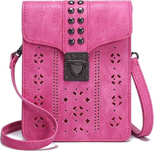 Vista 13 de INICAT Bolsos cruzados pequeños para mujer de piel sintética para teléfono 026 Caqui