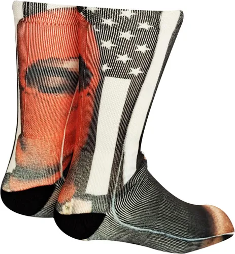 Vista 4 de KACOLOR Divertidos calcetines unisex para hombre, calcetines largos de compresión con impresión 3D