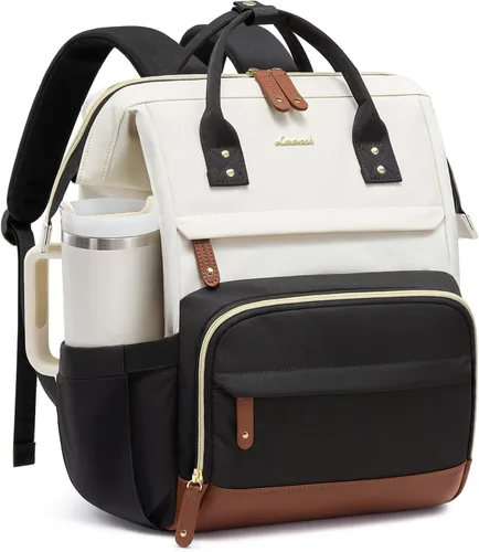 Vista 30 de LOVEVOOK Mochila para laptop para mujer, mochila de trabajo de 15.6 pulgadas con gran capacidad, bolsa de enfermera impermeable, mochila