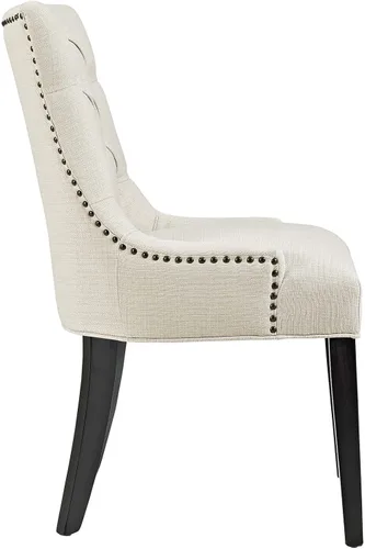 Vista 3 de Modway Regent - Silla de comedor tapizada con botones en color beige