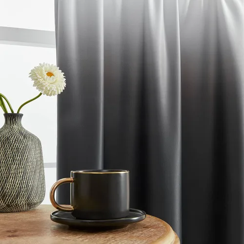 Vista 7 de XTMYI Cortinas Cubiertas para Debajo del Fregadero para Gabinete Negro, Modernas Cortinas Ombre Impermeables para Ventana Pequeña de Baño Cocina