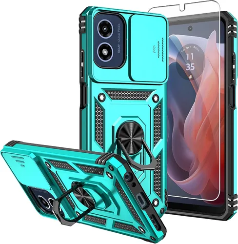 Vista 19 de Funda para Moto G 5G 2023, [No para la versión 2022] con protectores de pantalla y cubierta de cámara, [Grado militar] cubierta probada contra