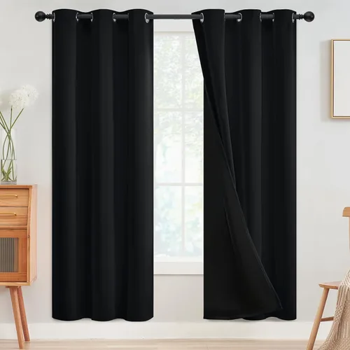 Vista 156 de SimpleHome - Cortinas opacas 100% para recámara, cortinas de ventana con ojales beige, con aislamiento térmico, cortinas de oscurecimiento